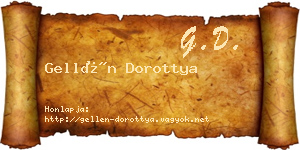 Gellén Dorottya névjegykártya